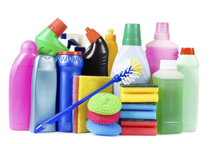 Hình ảnh một số loại chất tẩy rửa trong gia đình được sử dụng phổ biến